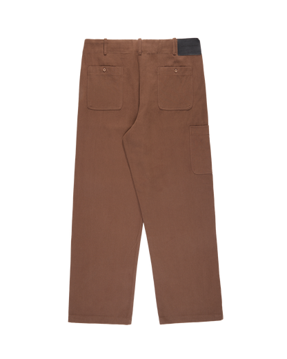 BROWN TWILL FATIGUE PANTS