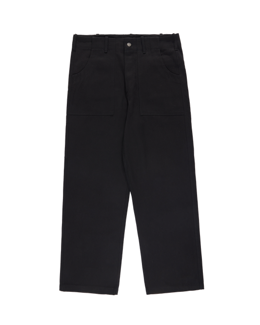 BLACK TWILL FATIGUE PANTS