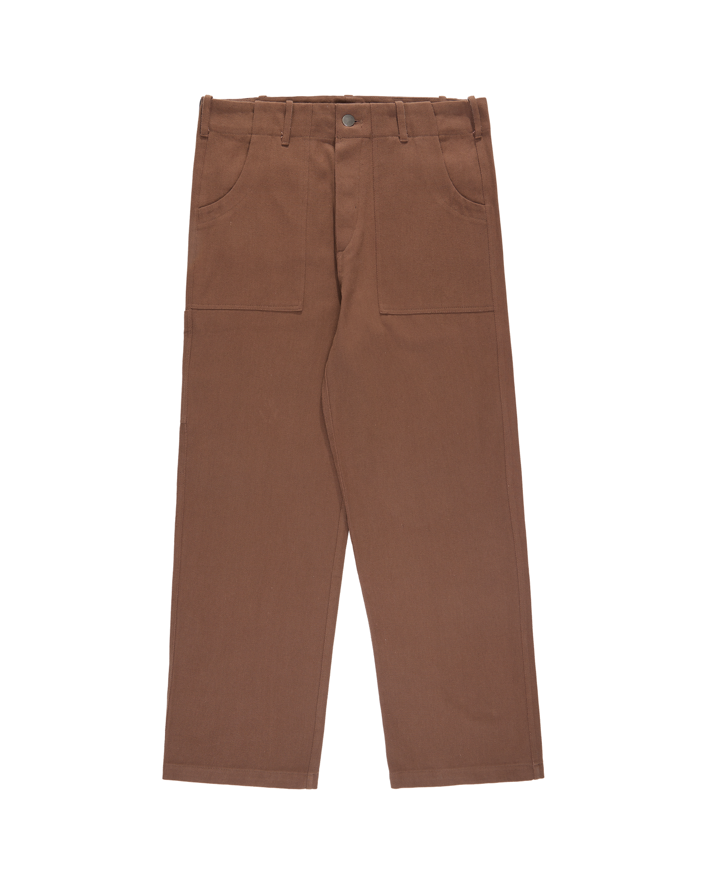 BROWN TWILL FATIGUE PANTS